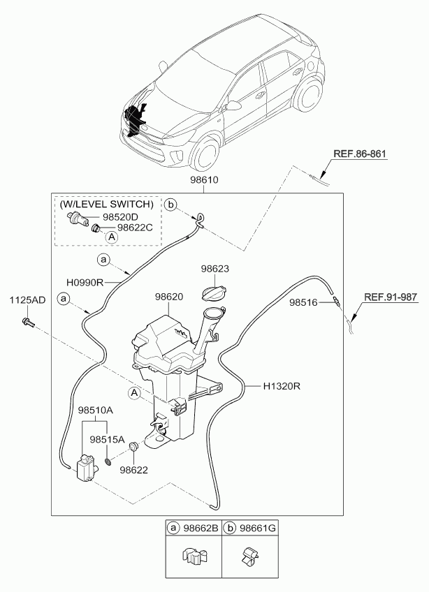 KIA 98510-G5000 - Αντλία νερού πλύσης, καθαρ. τζαμιών parts5.com