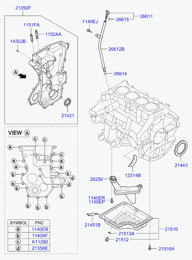 Hyundai 21421-03000 - Simering, ax cu came parts5.com