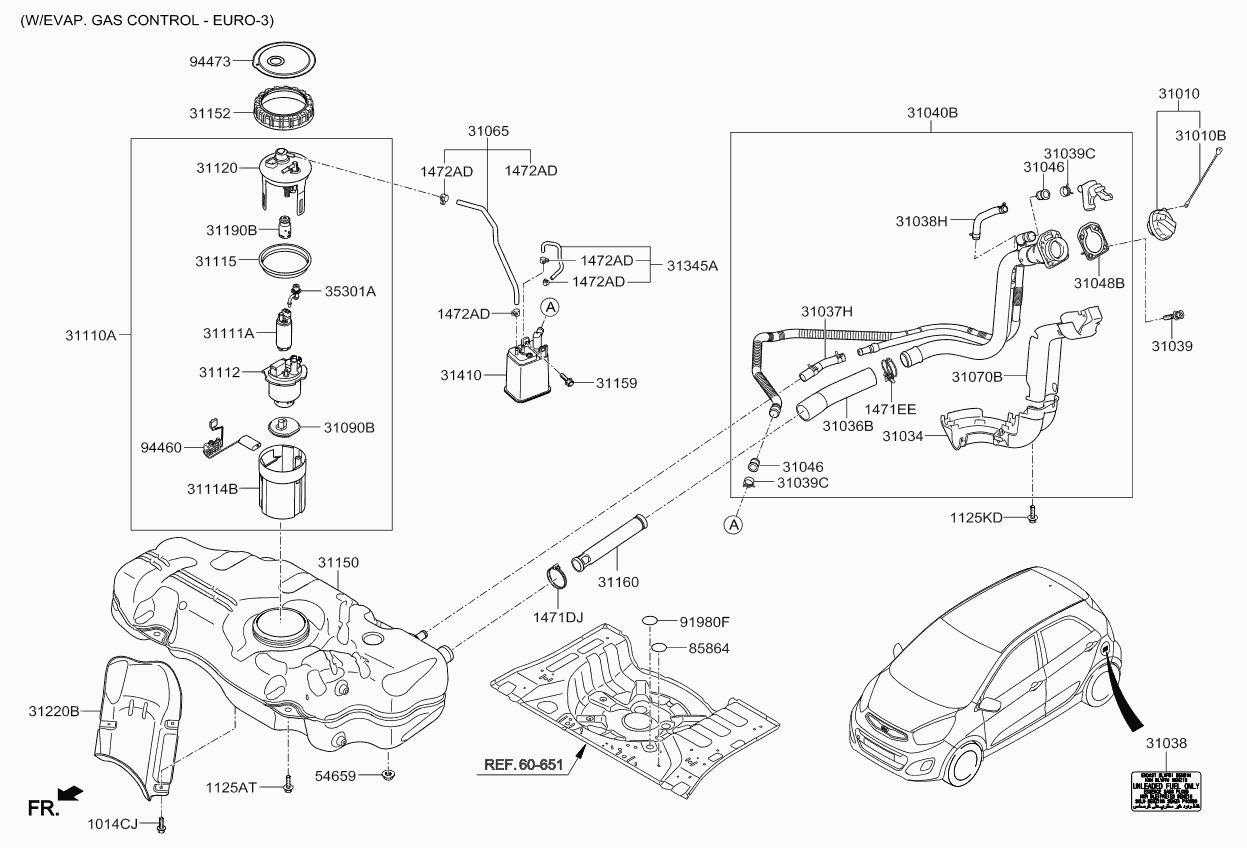 Hyundai 3111107600 - Bomba de combustible parts5.com