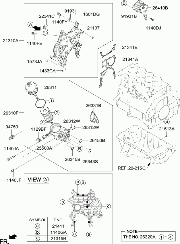 Hyundai 263102A610 - Oil Filter parts5.com