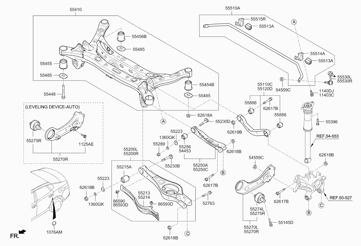 Hyundai 55130C3000 - Suport,trapez parts5.com