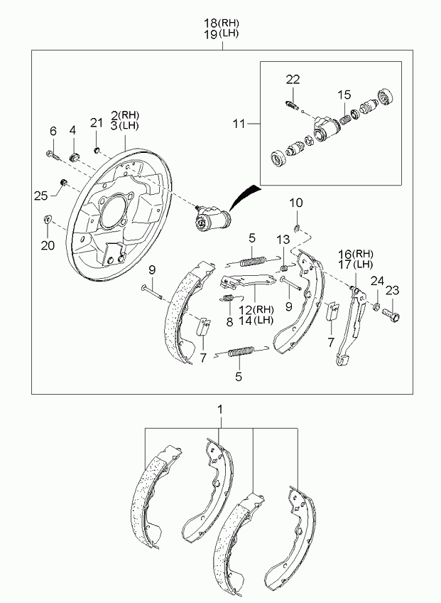 KIA 0K30A26610 - Cilindru receptor frana parts5.com