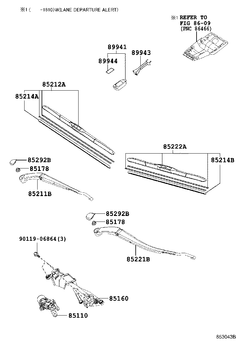 LEXUS 85222-53090 - Щетка стеклоочистителя parts5.com