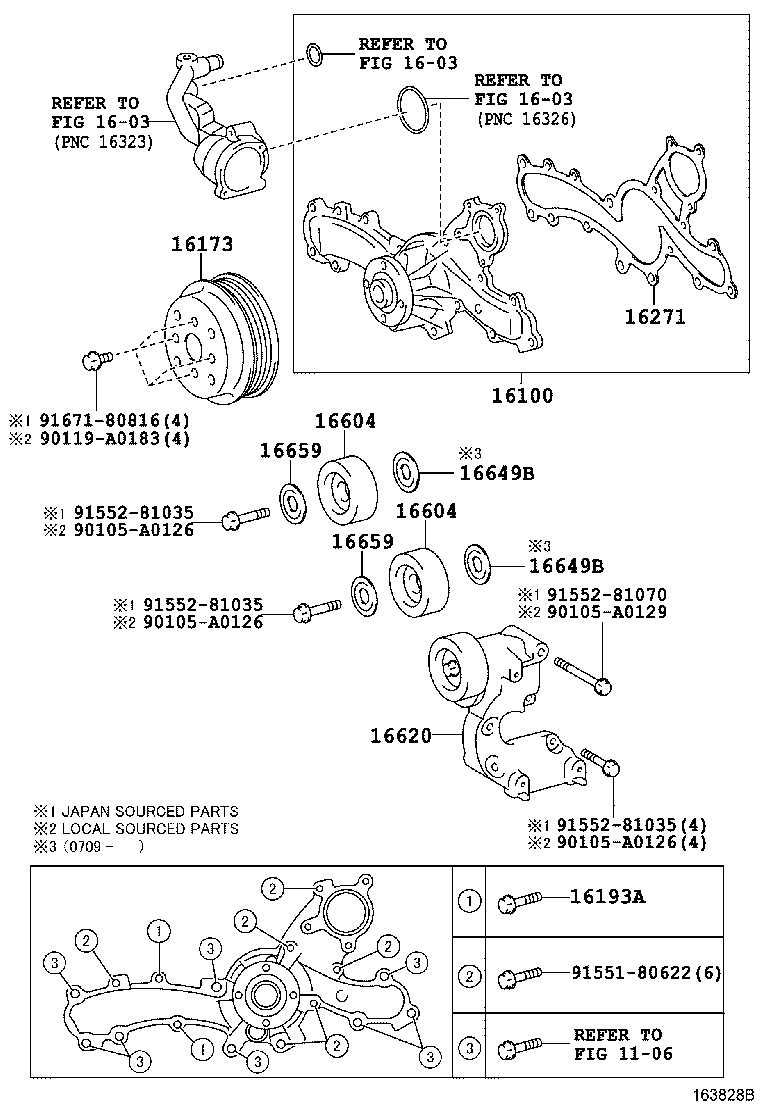 LEXUS 16100-39455 - Pompa apa parts5.com