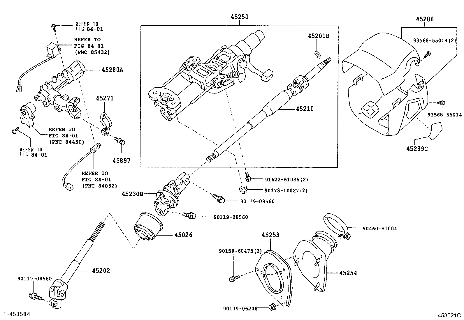 TOYOTA 4520248060 - Joint, steering shaft parts5.com