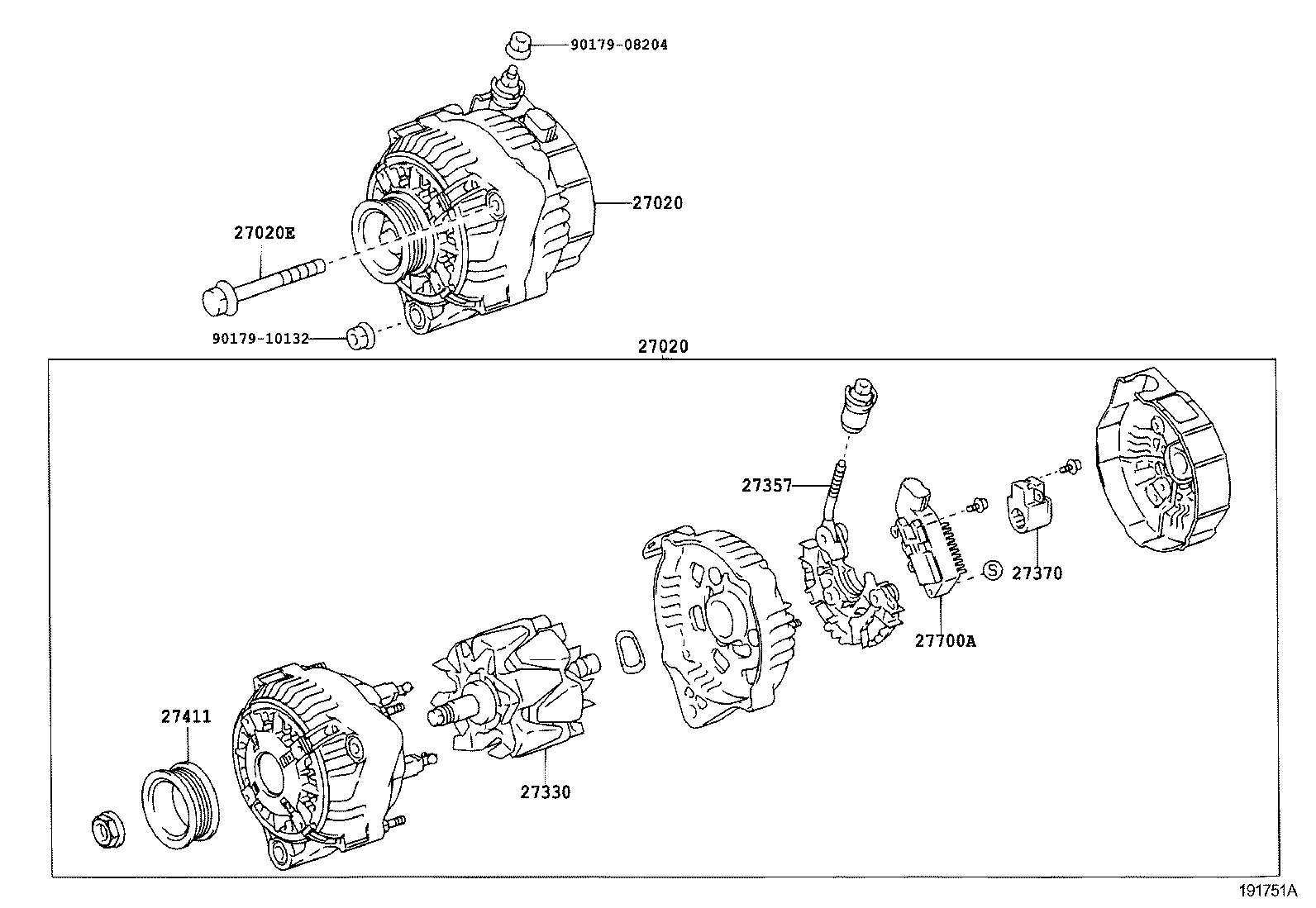 LEXUS 27060 46300 - Generator parts5.com