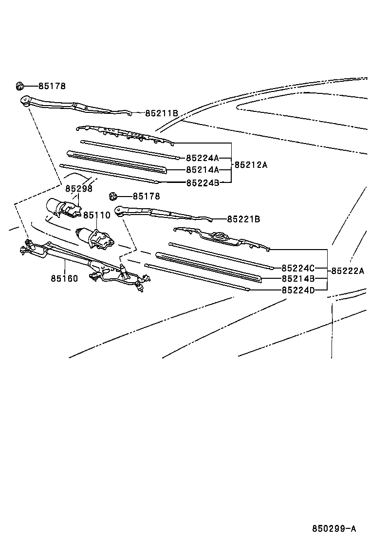 LEXUS 8521230340 - Stieracia liżta parts5.com