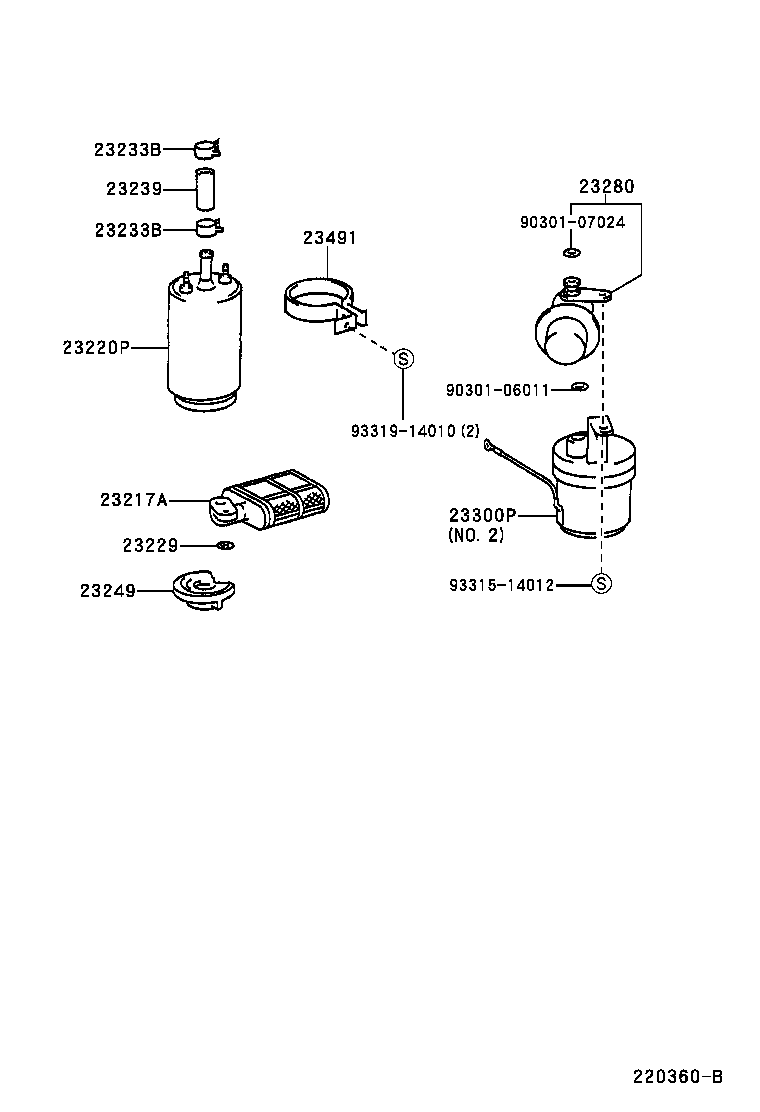 LEXUS 2322150020 - Pompa combustibil parts5.com