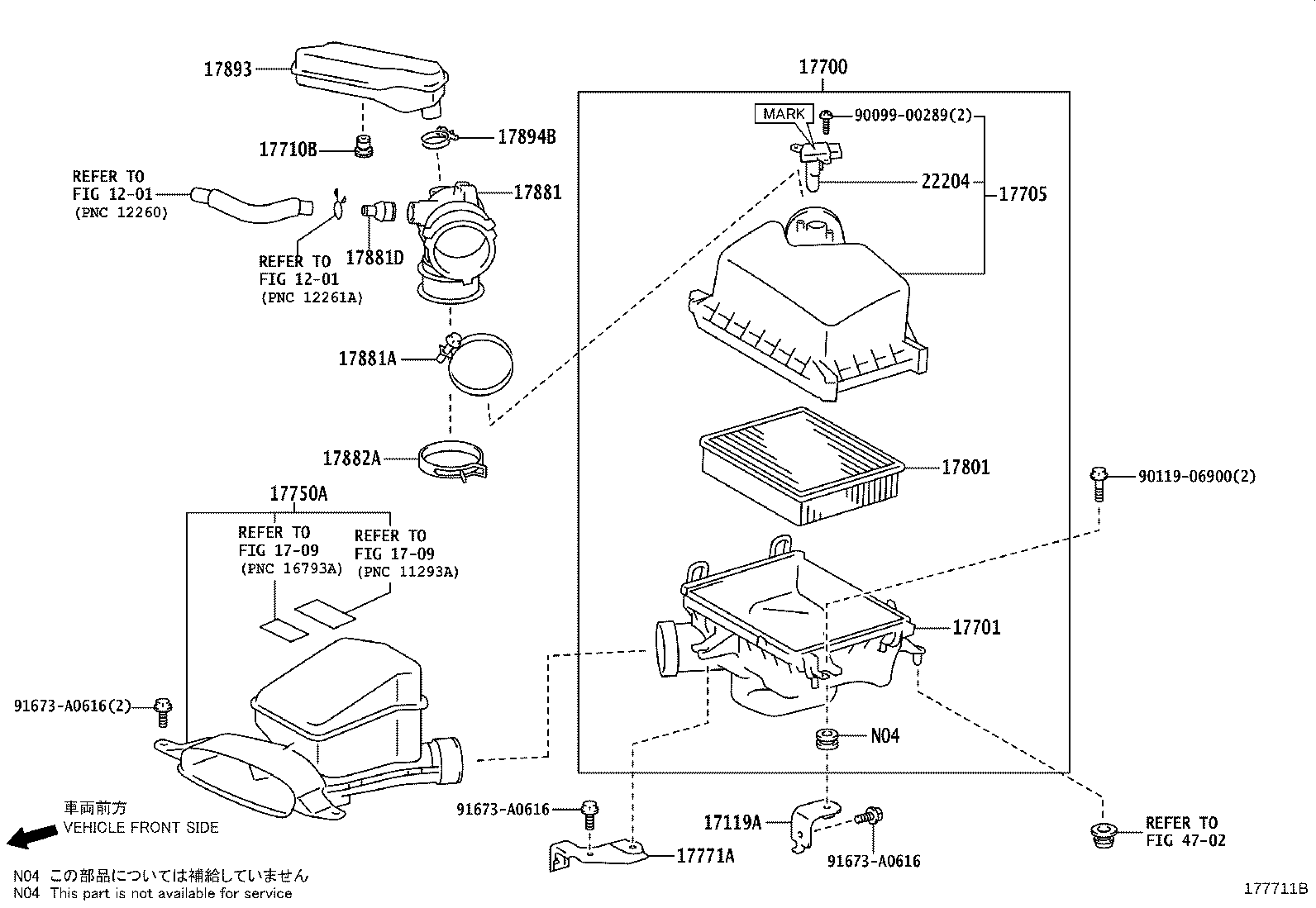 LEXUS 1780138011 - Φίλτρο αέρα parts5.com