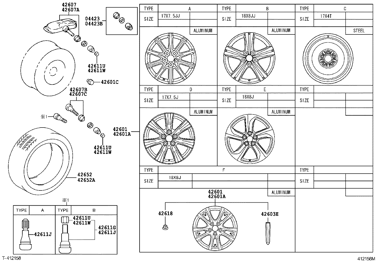 LEXUS 42607-50011 - Capteur de roue, syst. de contrôle de pression des pneus parts5.com