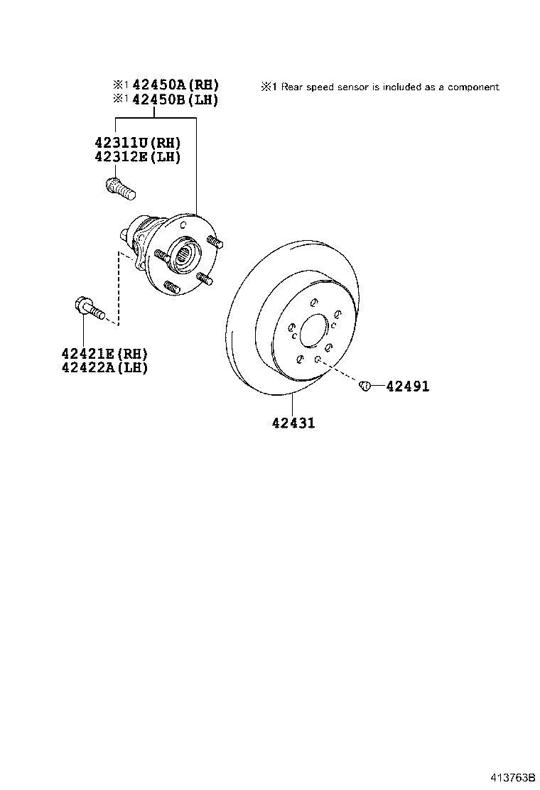 TOYOTA 42460-33030 - Wheel Hub parts5.com