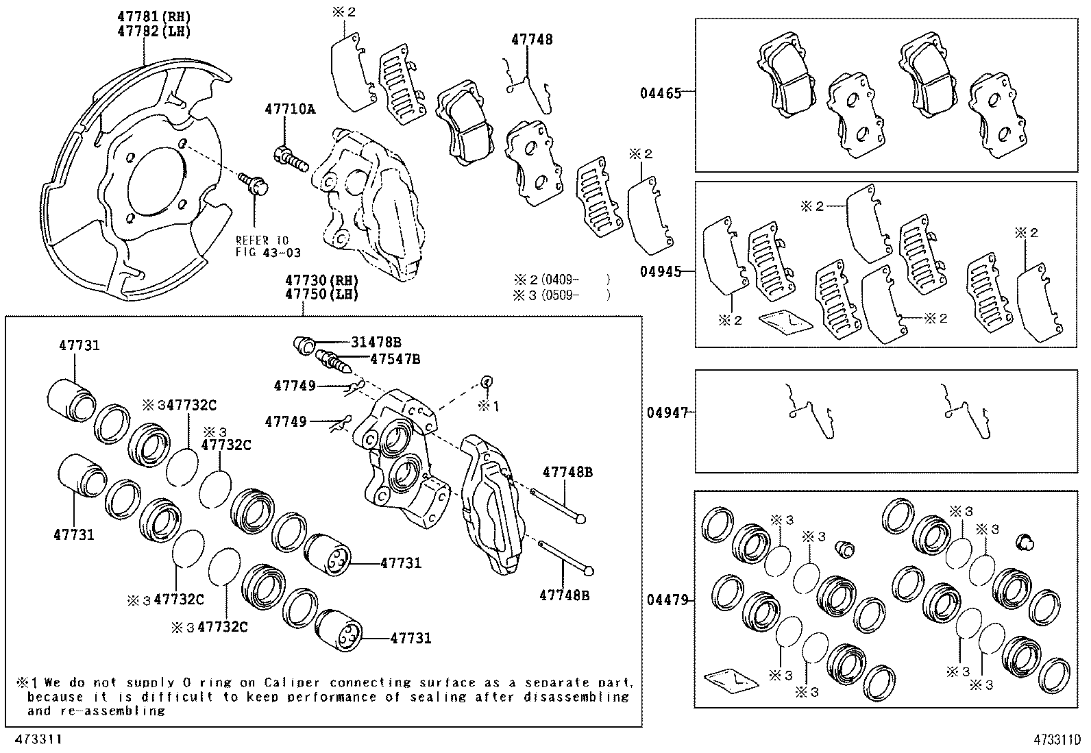 TOYOTA 04465-35290 - Set placute frana,frana disc parts5.com