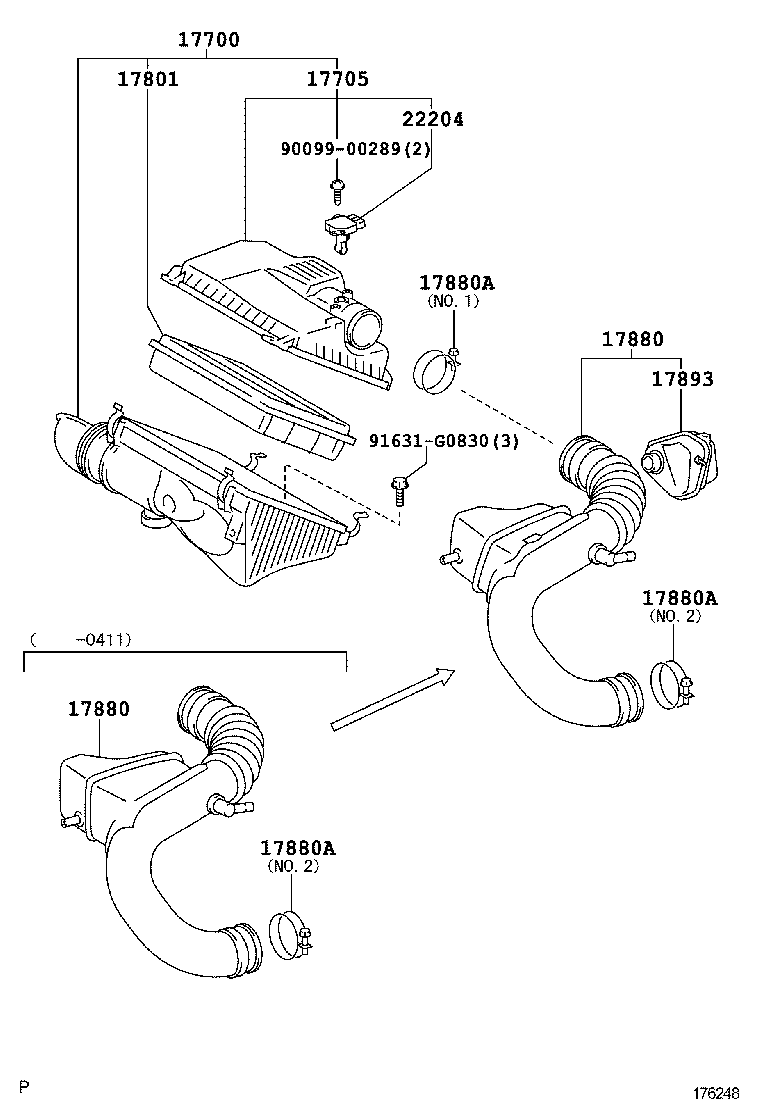 TOYOTA 17801-50040 - Filtru aer parts5.com