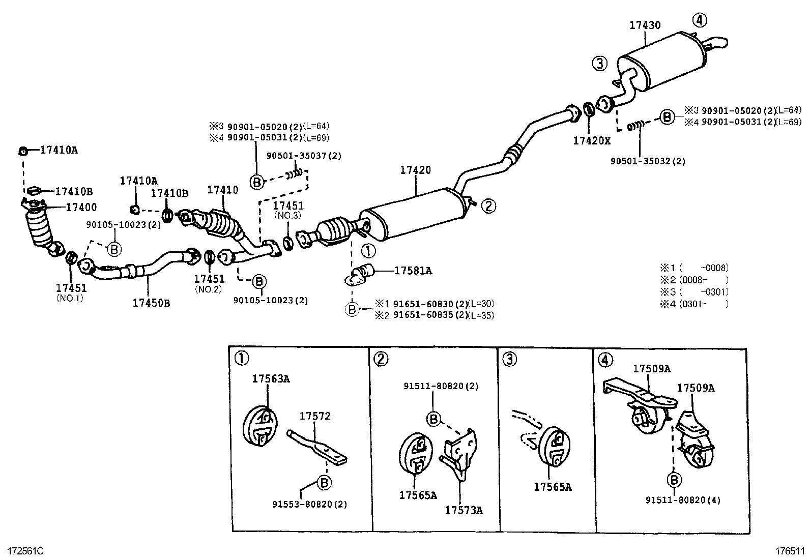 TOYOTA 90917-06075 - Pierścień uszczelniający, rura wydechowa parts5.com