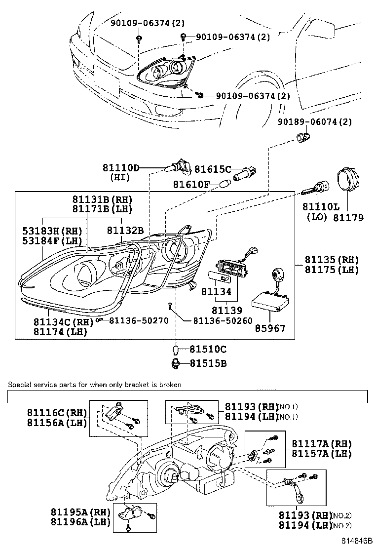 TOYOTA 90981-20010 - Bec, far principal parts5.com