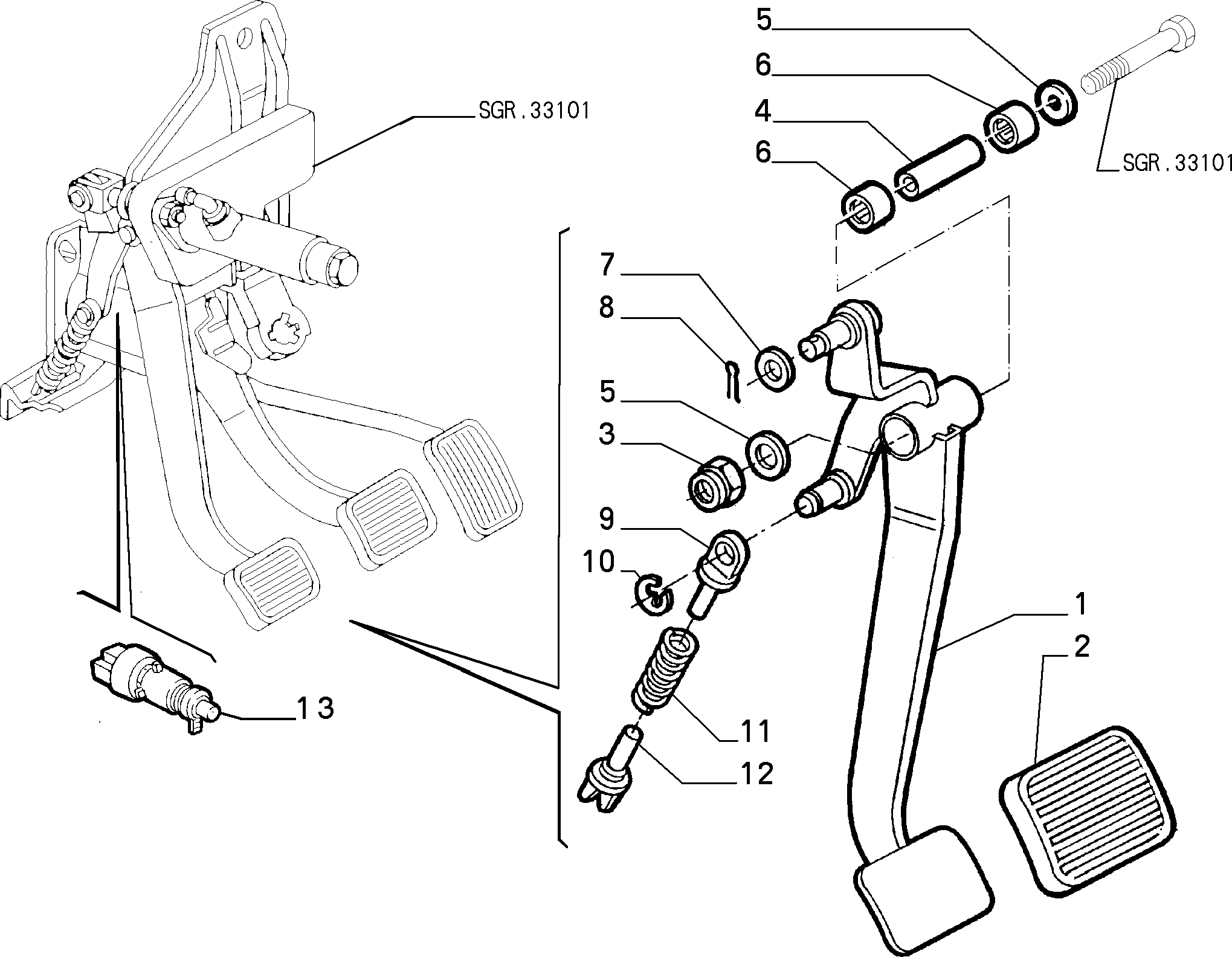 Lancia 60662905 - Ключ за спирачните светлини parts5.com