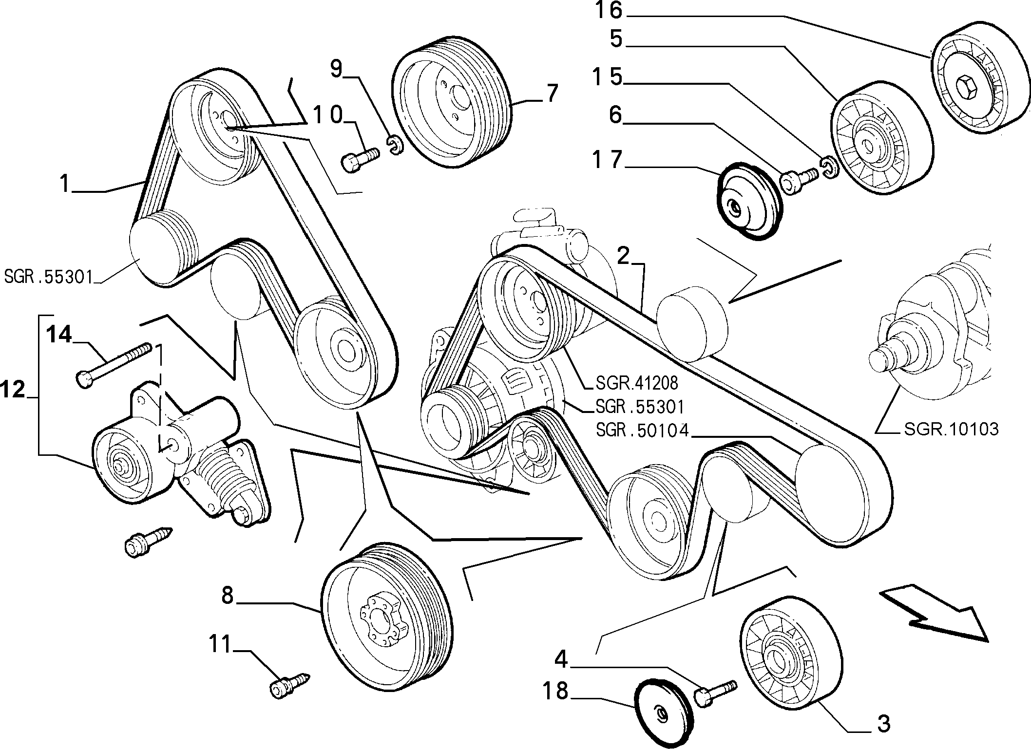 Lancia 71753867 - Поликлиновой ремень parts5.com