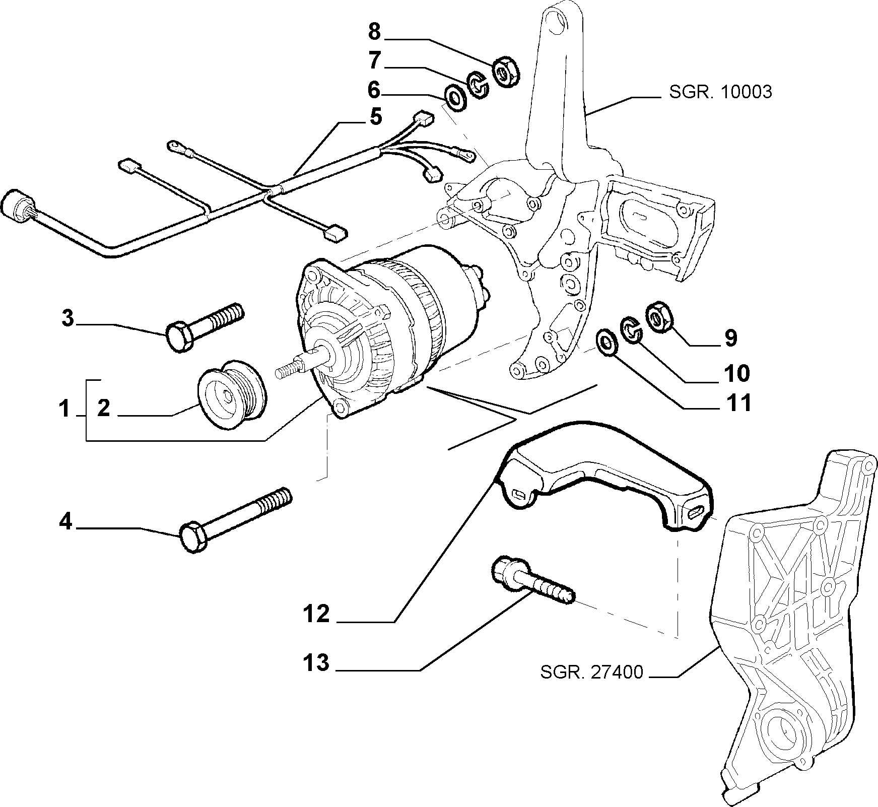 FIAT 46765838 - Γεννήτρια parts5.com