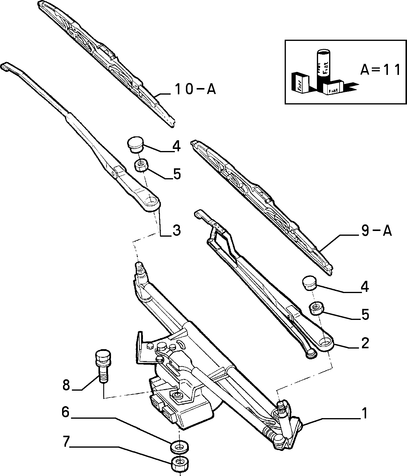 Lancia 82489994 - Lamela stergator parts5.com