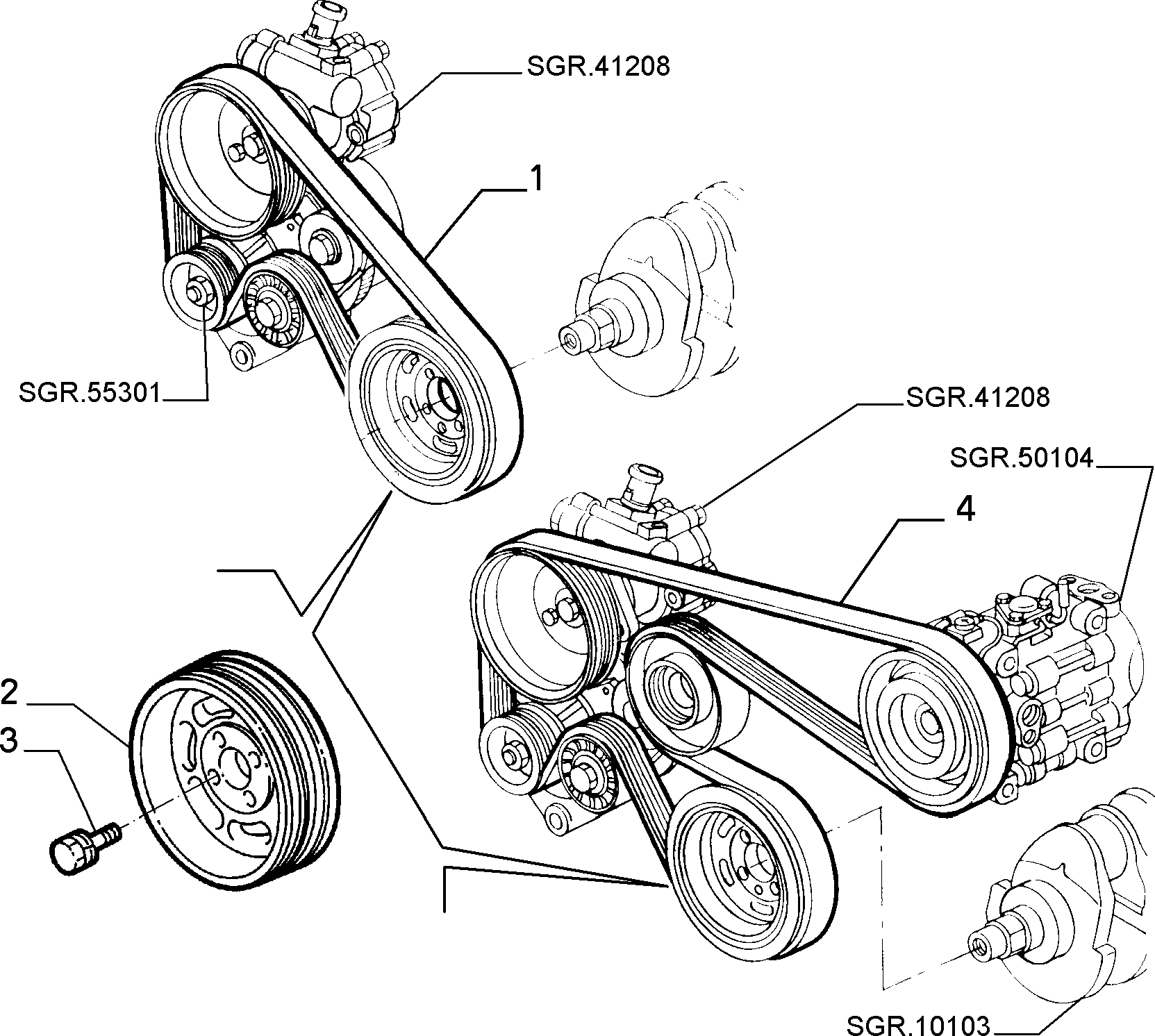 FIAT 60815412 - V-Ribbed Belt parts5.com