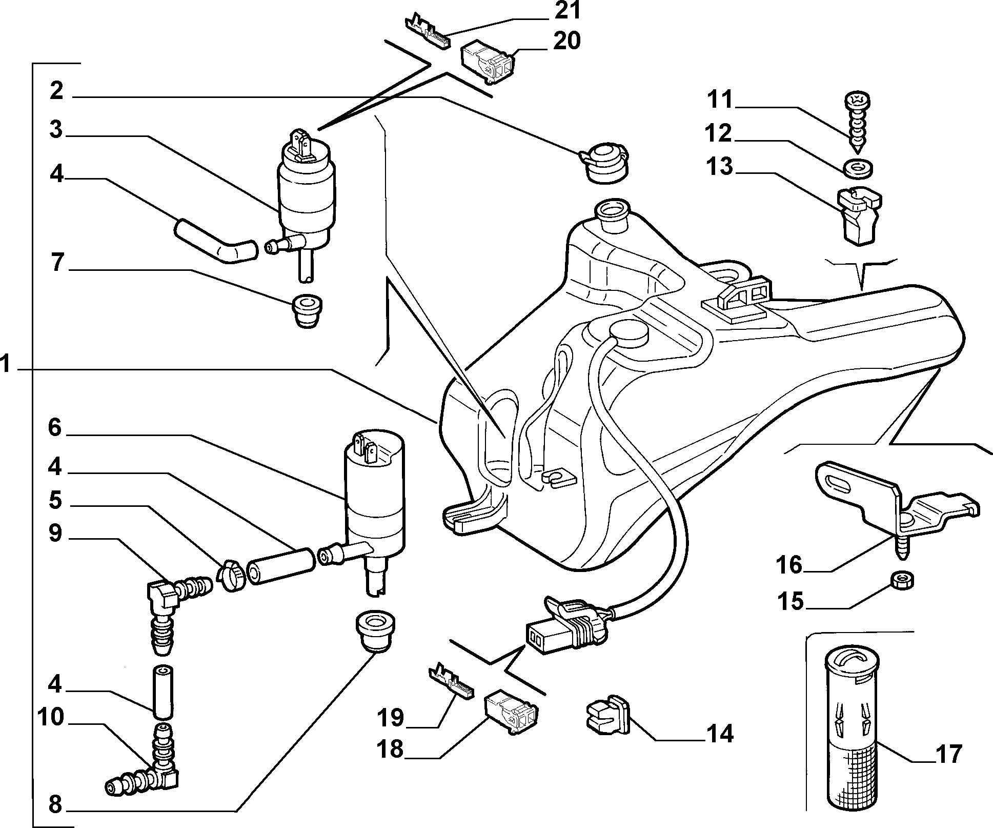 FIAT 46797755 - Water Pump, window cleaning parts5.com