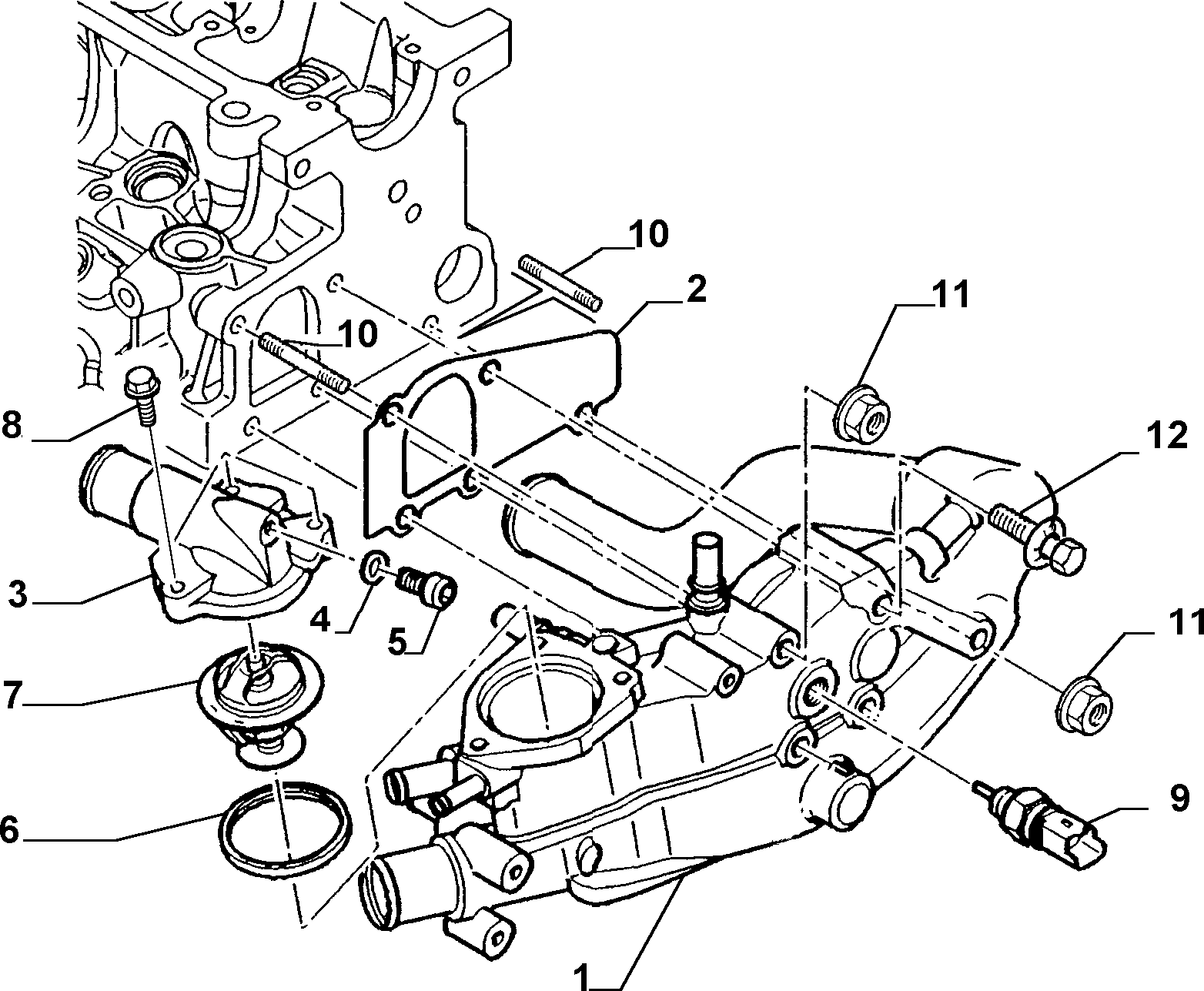 Lancia 9616090180 - Θερμοστάτης, ψυκτικό υγρό parts5.com