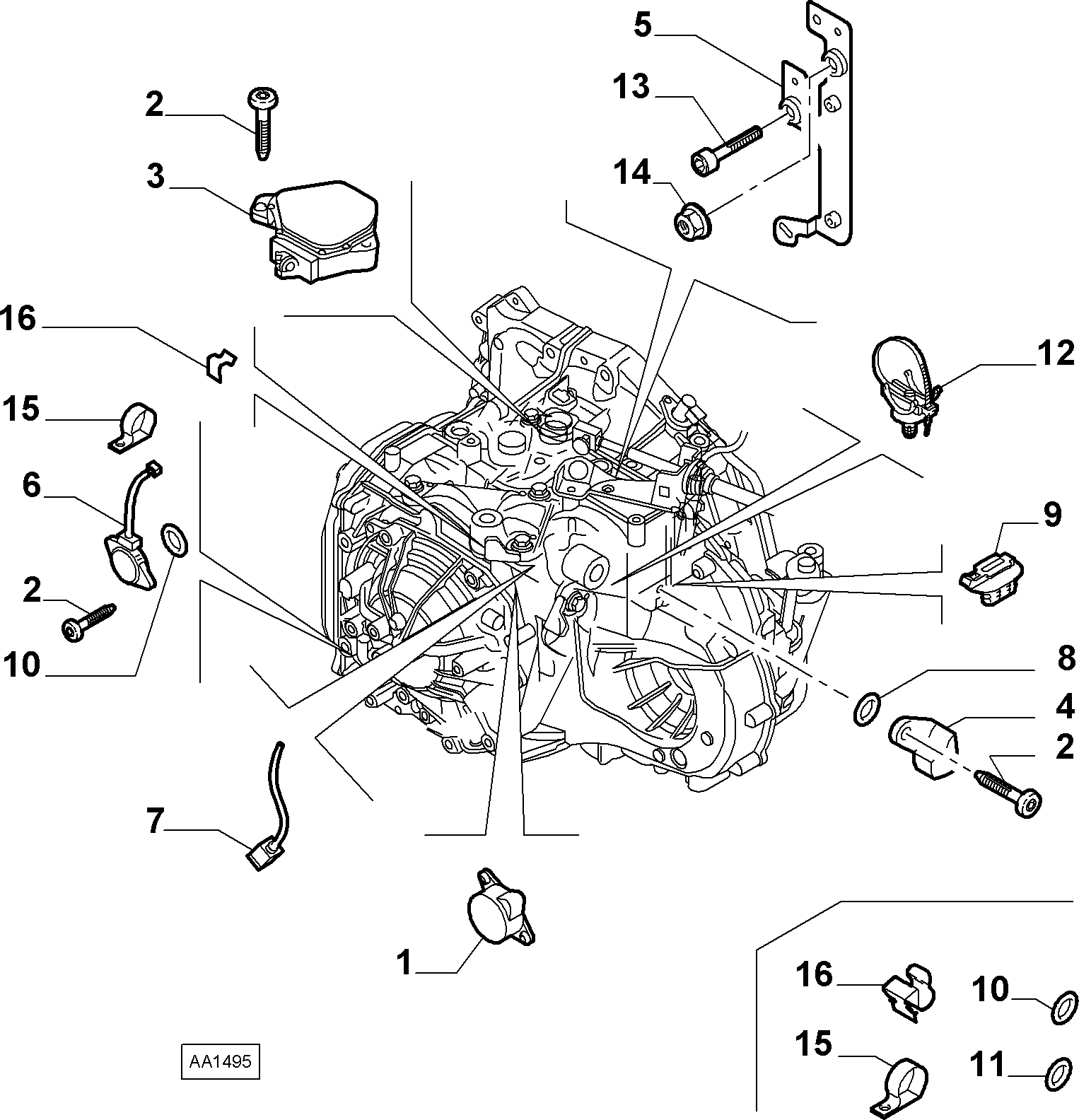 RENAULT 77 00 100 008 - Fordulatszám-érzékelő, automata váltó parts5.com