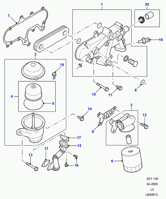 Land Rover LPX 100590 - Масляный фильтр parts5.com