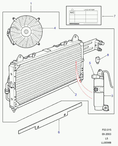 ROVER/AUSTIN JRJ100550 - Uscator,aer conditionat parts5.com