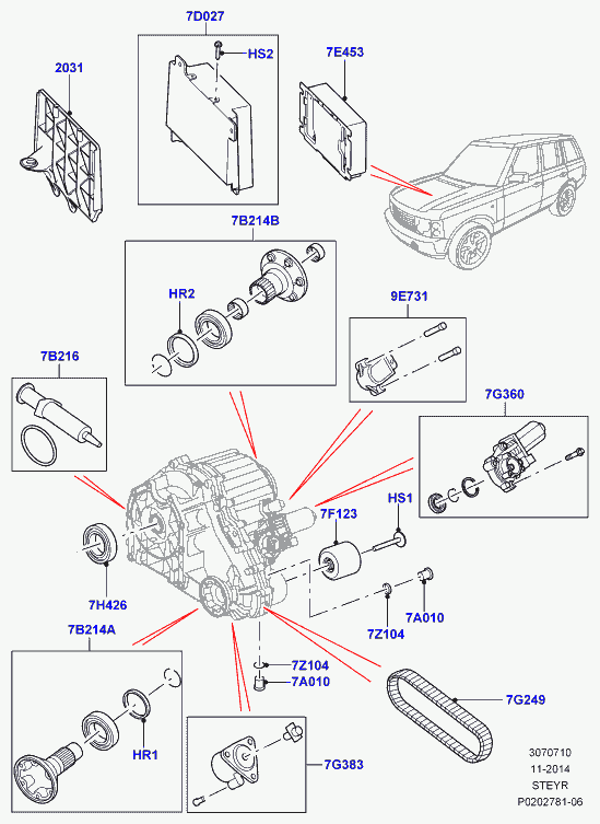 Land Rover IYX500050 - Caja de distribución parts5.com