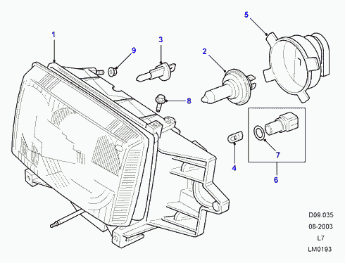 Land Rover 589109 - Izzó, tolatólámpa parts5.com