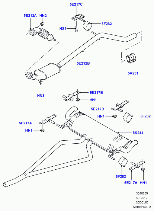 AUDI WCC000020 - Boru rakoru, egzoz sistemi parts5.com