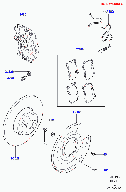 Land Rover SDG100000L - Vijak, Zavorni kolut parts5.com