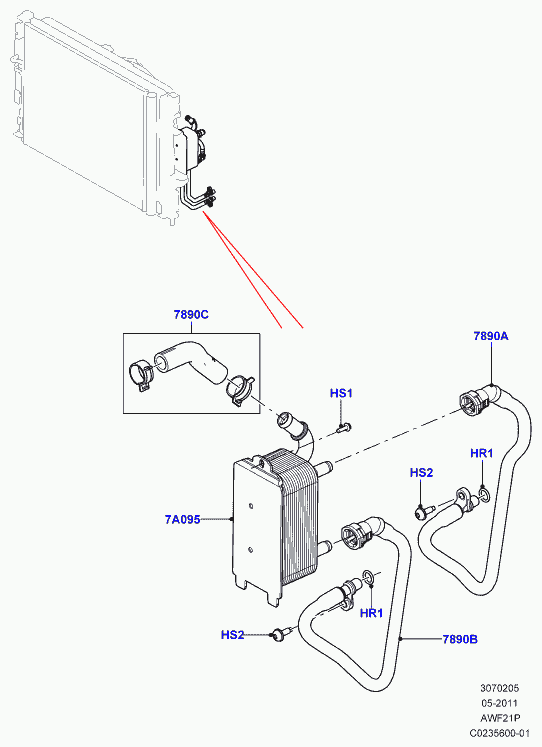 FORD LR002916 - Маслен радиатор, автоматична трансмисия parts5.com