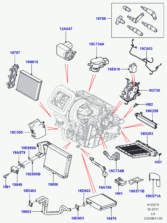 Land Rover LR019192 - Filter, Innenraumluft parts5.com