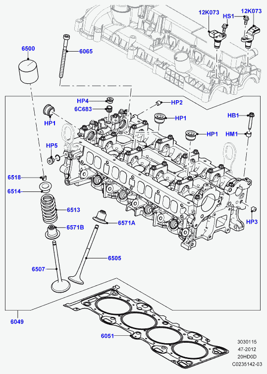 Rover LR025006 - Tesnilni obroc, steblo ventila parts5.com