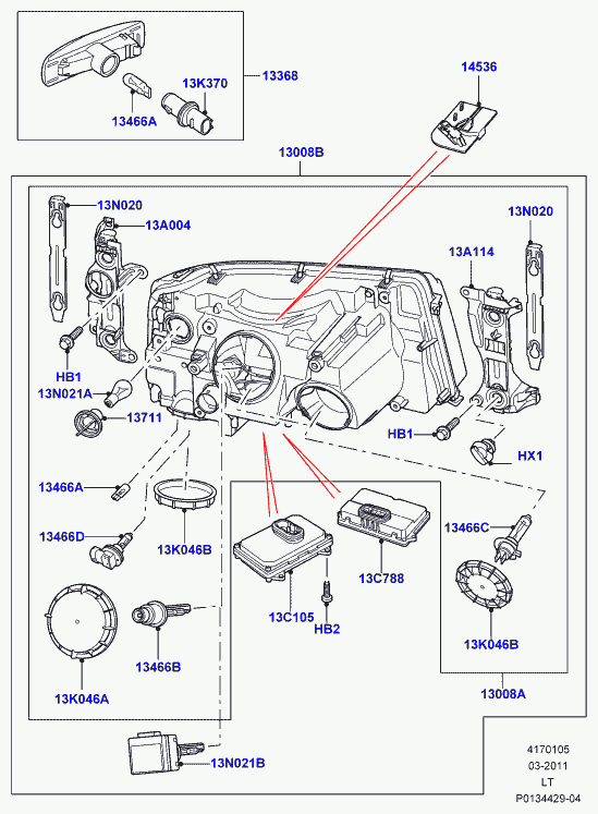 Land Rover LR000705 - Zarovka, dalkovy svetlomet parts5.com