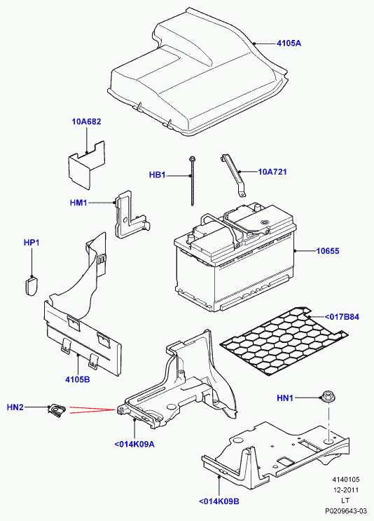 Land Rover LR033179 - Baterie de pornire parts5.com