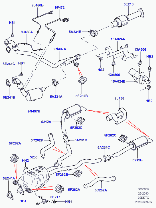 FIAT FX108046 - Nut - Hex., Flanged, nyloc parts5.com