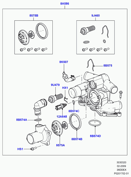 Land Rover LR044930 - Sensor, coolant temperature parts5.com