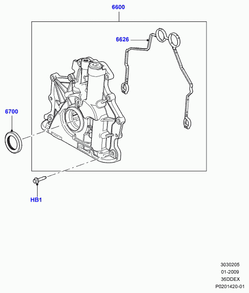 Land Rover 1102415 - Shaft Seal, crankshaft parts5.com