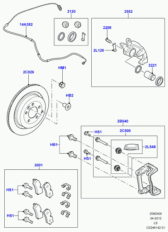 Land Rover LR002080 - Surub, disc frana parts5.com