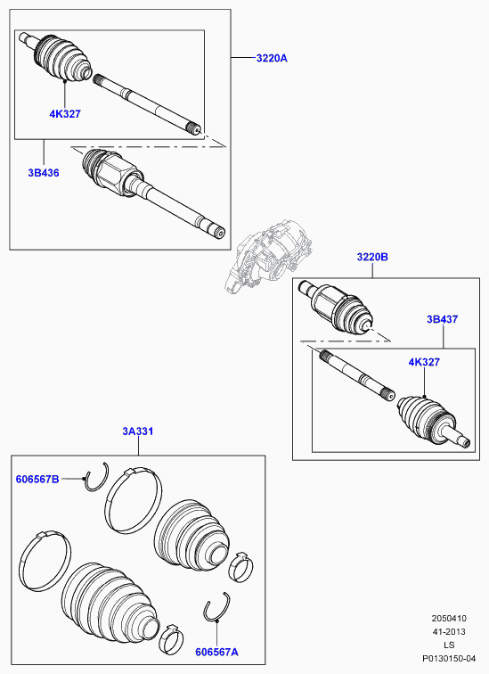 Land Rover #TDB500090 - Каре комплект, полуоска parts5.com