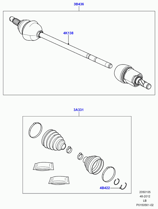 FIAT LR003161 - Burduf cauciuc, articulatie planetara parts5.com