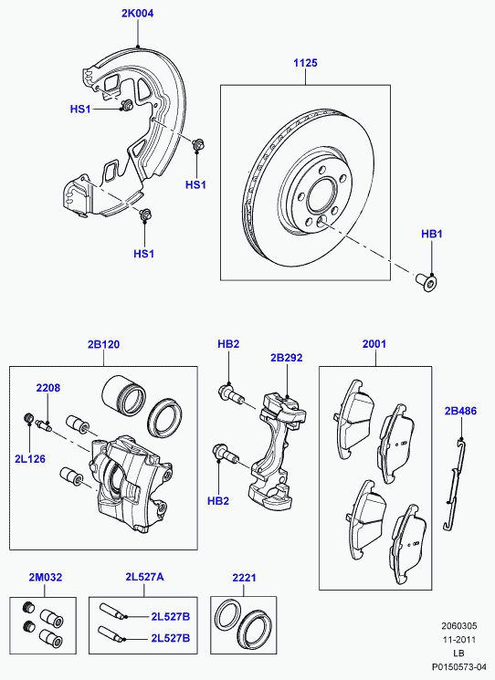 Land Rover LR000567 - Комплект направляющей гильзы parts5.com