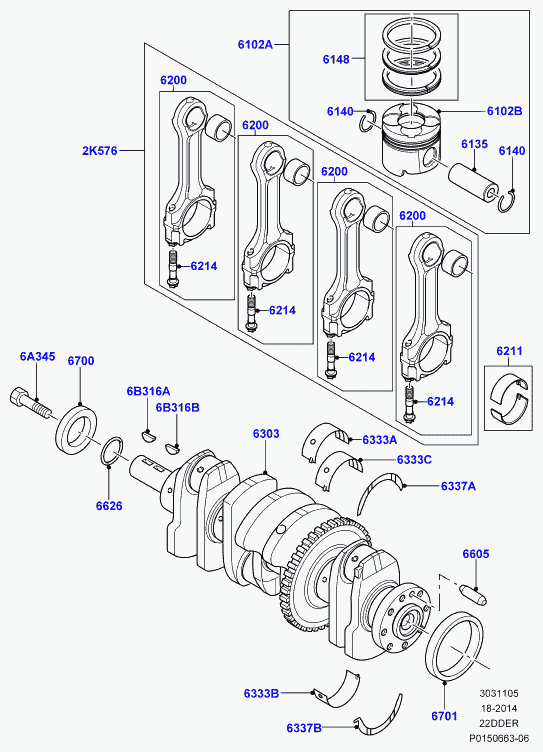 Rover LR000673 - Conta halkası parts5.com