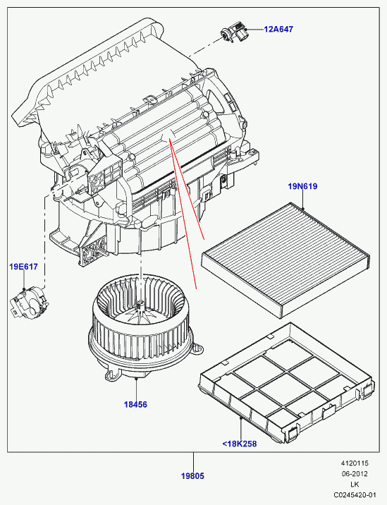 Land Rover LR036369 - Filter, interior air parts5.com