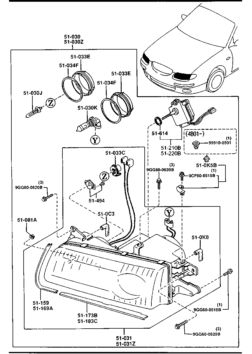 MAZDA 9970-31-550 - Ampul, dönüş farı parts5.com