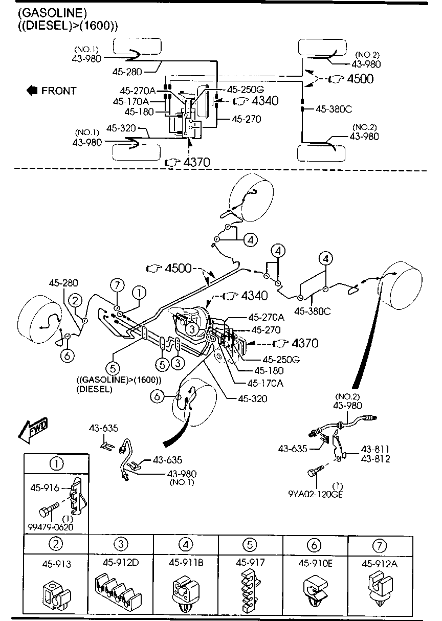 MAZDA BP4L-43-980E - Fékcső parts5.com