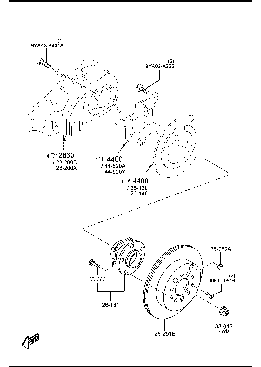 MAZDA KD35-33-062 - Šroub kola parts5.com